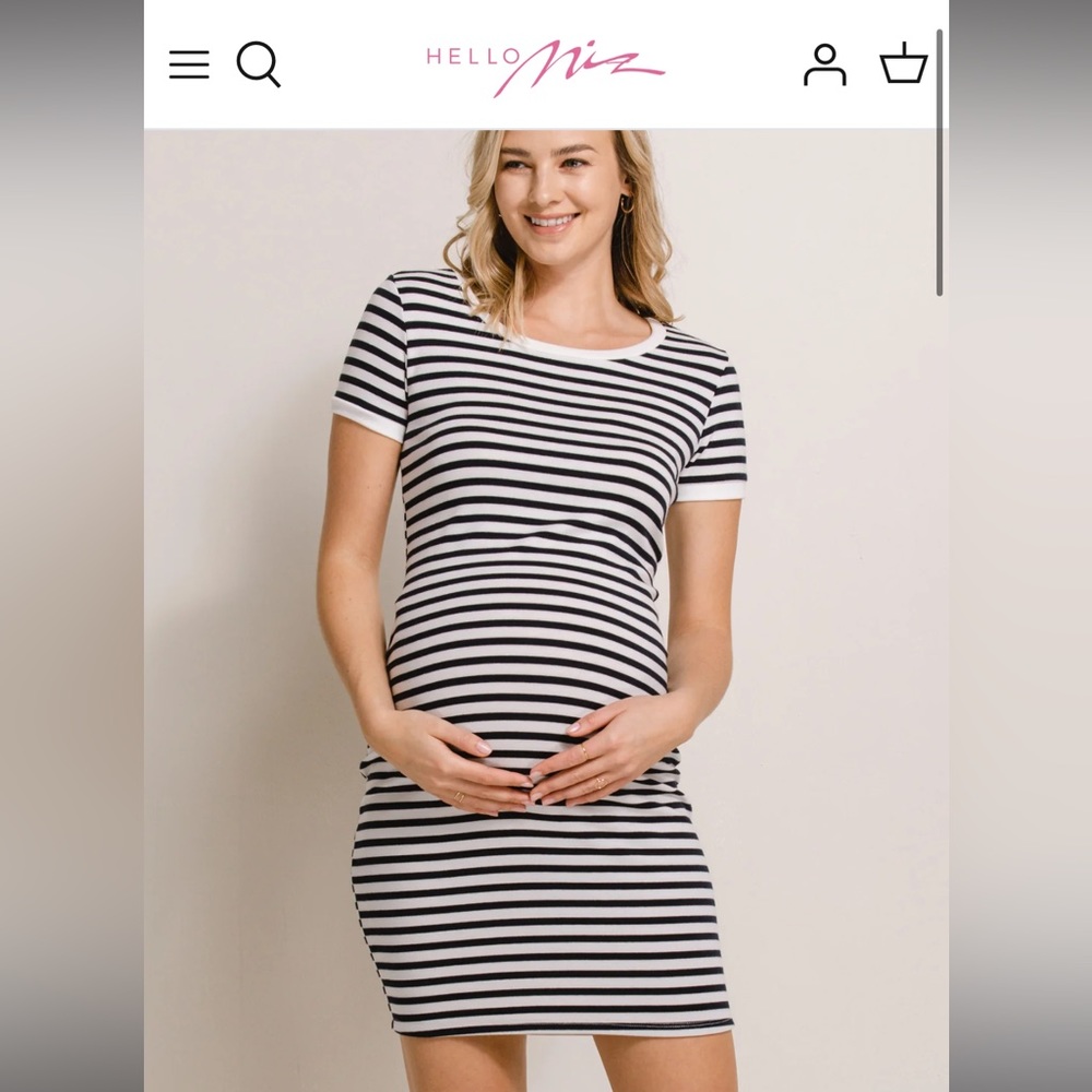 Hello Miz Stripe Maternity Dress